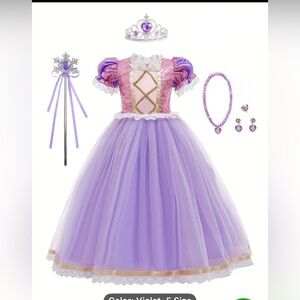 Girls Rapunzel Princess Costume